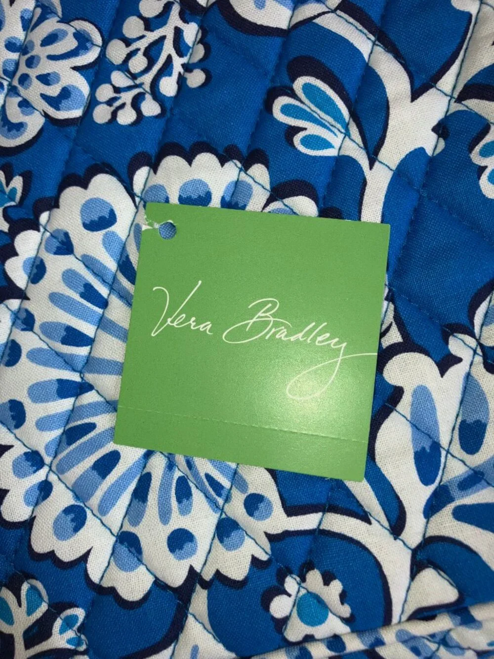 NWT Vera Bradley Laptop Case Sleeve Unisex Blue Lagoon Floral Quilted Zip Around